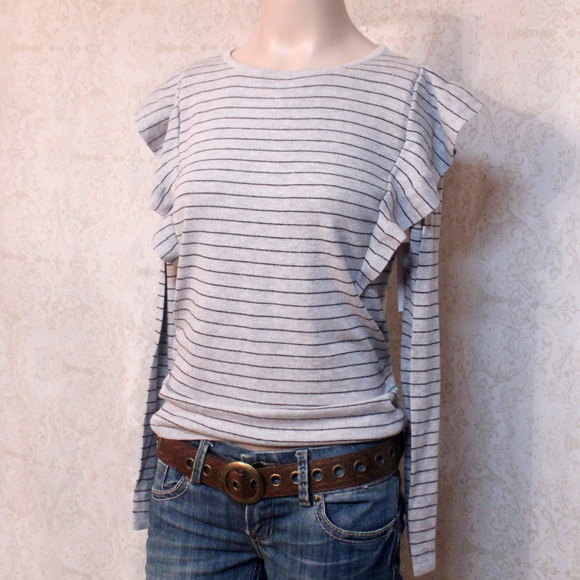 a.n.a Sweaters - 🌟FINAL $🌟NWT Striped Flutter Sleeve Sweater